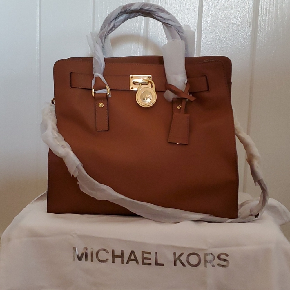 NWT MICHAEL KORS Lrge Leather Luggage Tote